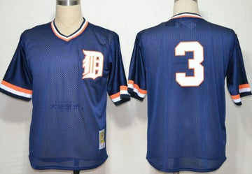 Allan Trammell Mesh Batting Practice Detroit Tigers navy Throwback jersey