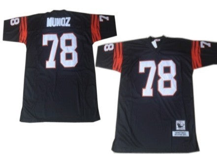 Anthony Munoz Cincinnati Bengals black Throwback jersey