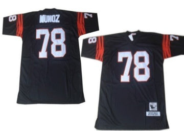 Anthony Munoz Cincinnati Bengals black Throwback jersey