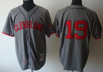 Bob Feller Cleveland Guardians gray Throwback jersey