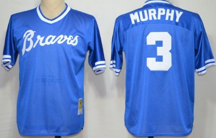 Dale Murphy Mesh Batting Practice Atlanta Braves blue Throwback jersey