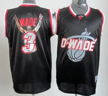 Dwyane Wade Miami Heat black Fashion jersey