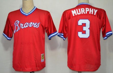 Dale Murphy Mesh Batting Practice Atlanta Braves red Throwback jersey