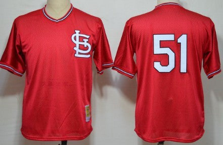 Willie McGee Mesh Batting Practice St. Louis Cardinals red Throwback jersey