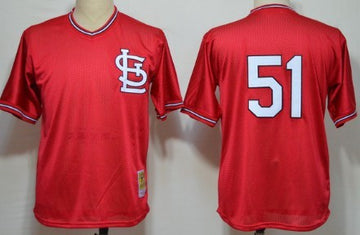 Willie McGee Mesh Batting Practice St. Louis Cardinals red Throwback jersey