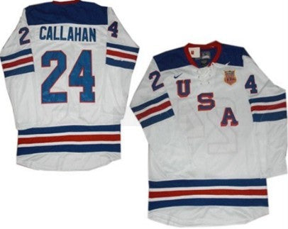 Ryan Callahan Team USA Hockey white jersey