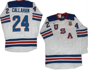 Ryan Callahan Team USA Hockey white jersey