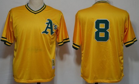 Kurt Suzuki Mesh Batting Practice Oakland Athletics yellow Throwback jersey