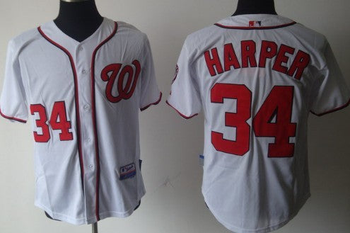 Bryce Harper Washington Nationals white jersey