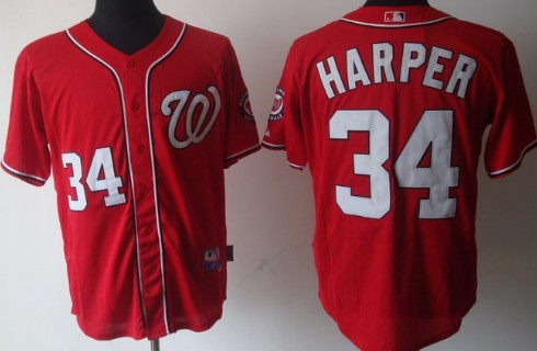 Bryce Harper Washington Nationals red jersey