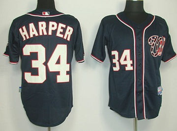 Bryce Harper Washington Nationals navy jersey
