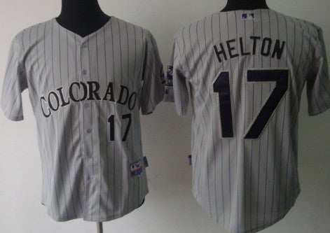 Todd Helton Colorado Rockies gray jersey