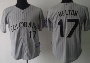 Todd Helton Colorado Rockies gray jersey