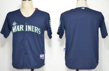 Custom Seattle Mariners navy jersey