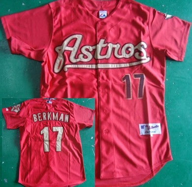 Lance Berkman Houston Astros red jersey