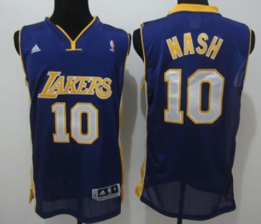 Steve Nash Los Angeles Lakers purple jersey