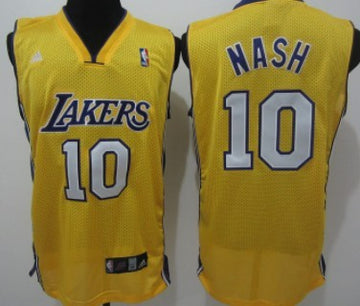 Steve Nash Los Angeles Lakers yellow jersey