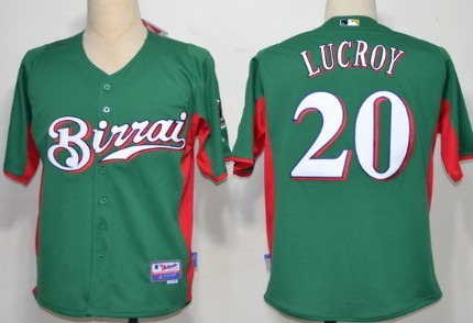 Jonathan Lucroy Milwaukee Brewers green jersey