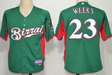 Rickie Weeks Milwaukee Brewers green jersey