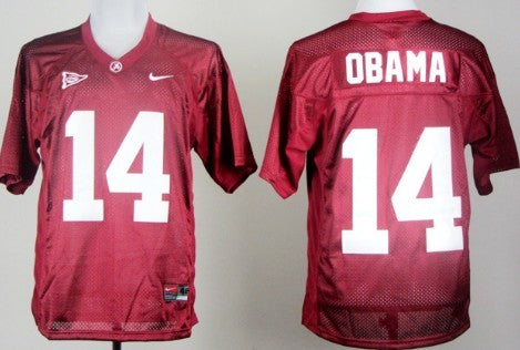 Alabama Alabama 14th Championship Anniversary President red jersey