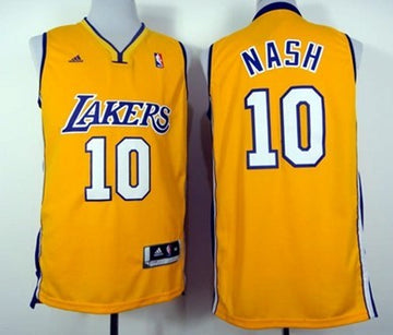 Steve Nash Revolution Los Angeles Lakers yellow jersey