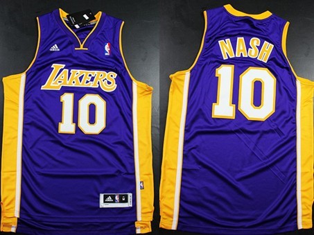 Steve Nash Revolution Los Angeles Lakers purple jersey