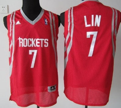 Jeremy Lin Houston Rockets red jersey