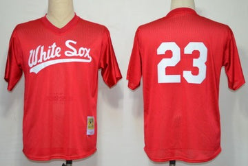 Robin Ventura Mesh Batting Practice Chicago White Sox red Throwback jersey