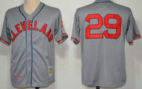 Satchel Paige Cleveland Guardians gray Throwback jersey