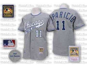 Luis Aparicio Chicago White Sox gray Throwback jersey