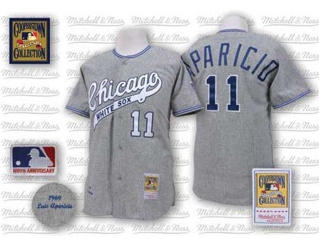 Luis Aparicio Chicago White Sox gray Throwback jersey