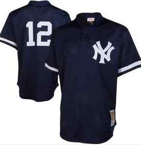 Wade Boggs New York Yankees navy Throwback jersey