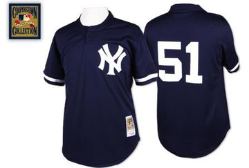 Bernie Williams New York Yankees navy Throwback jersey