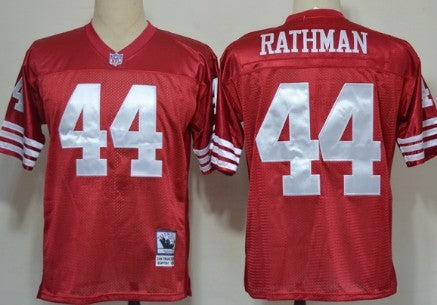 Tom Rathman San Francisco 49ers red Throwback jersey