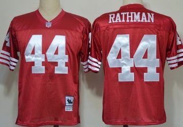 Tom Rathman San Francisco 49ers red Throwback jersey