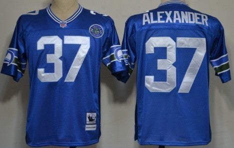 Shaun Alexander Seattle Seahawks blue Throwback jersey