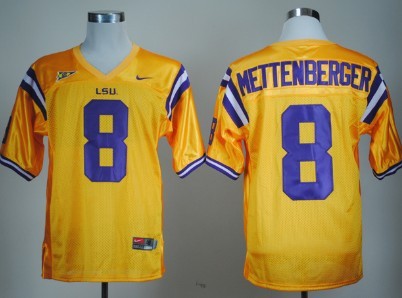 Zach Mettenberger LSU Tigers yellow jersey