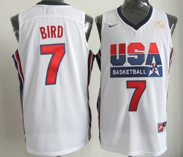 Larry Bird USA Basketball white jersey