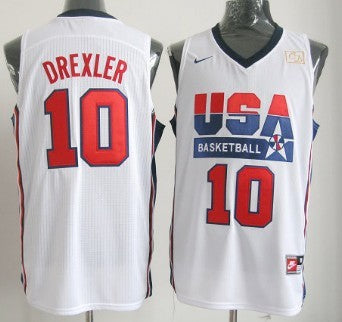 Clyde Drexler USA Basketball white jersey