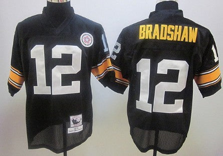 Terry Bradshaw Pittsburgh Steelers black Throwback jersey