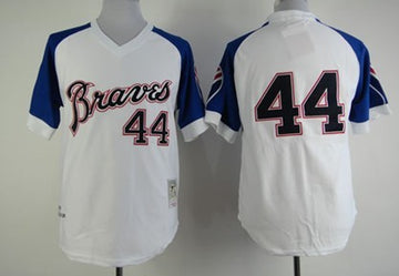 Hank Aaron Atlanta Braves white Throwback jersey