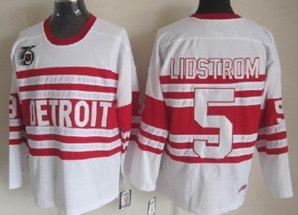 Nicklas Lidstrom Detroit Red Wings white Throwback jersey