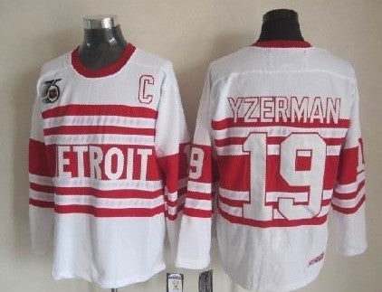 Steve Yzerman Detroit Red Wings white Throwback jersey