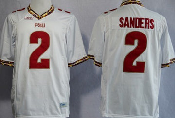 Deion Sanders Florida State Seminoles white jersey