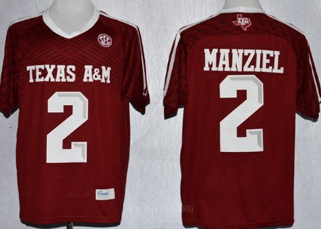 Johnny Manziel Texas A&M Aggies red jersey
