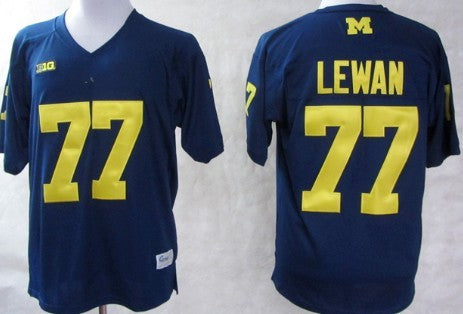 Taylor Lewan Michigan Wolverines navy jersey