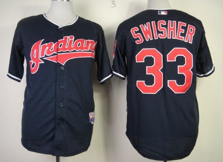 Nick Swisher Cleveland Guardians navy jersey