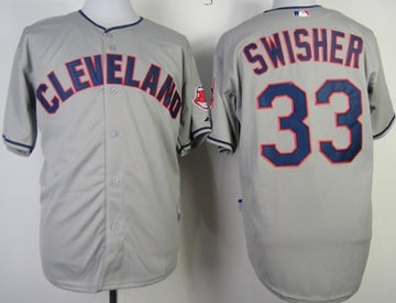 Nick Swisher Cleveland Guardians gray jersey
