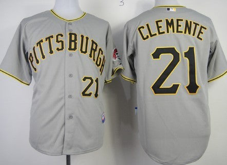 Roberto Clemente Pittsburgh Pirates gray jersey