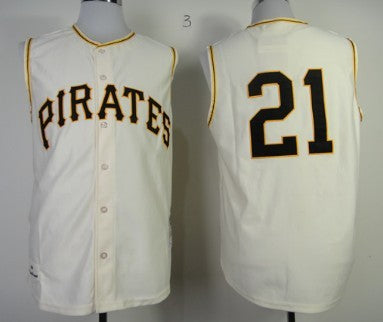 Roberto Clemente Pittsburgh Pirates cream Throwback jersey